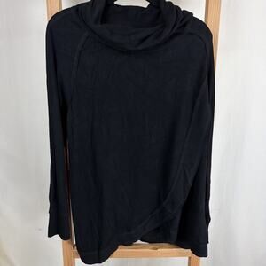 NWT Shana Black Cowl Neck Tunic Top #1127 Size XL